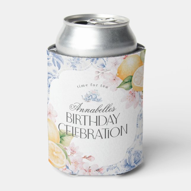 Chinoiserie Lemon Teezeremonie Party Geburtstag Ge Dosenkühler (Kanne Vorderseite)