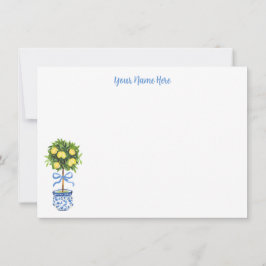 Chinoiserie Lemon Topiary Stationery Einladung