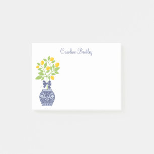 Chinoiserie Lemon Tree Post-it Notepad Klebezettel
