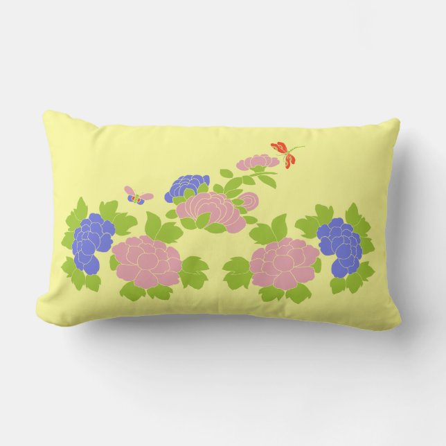 Chinoiserie Lendenkissen (Vorderseite)