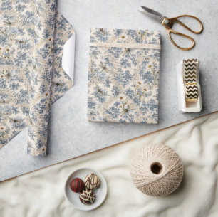 Chinoiserie Libellen, Spitze und Gänseblümchen Geschenkpapier