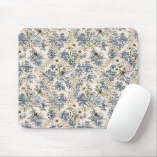 Chinoiserie Libellen und Gänseblümchen Mousepad