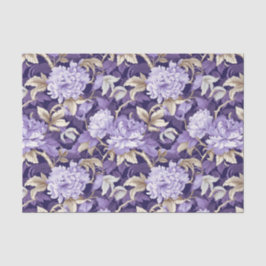 Chinoiserie Lila Gold Blumenmotive Seidenpapier