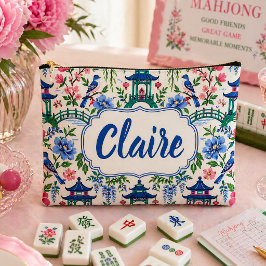 Chinoiserie Mahjong Kachel Tasche Personalisiert