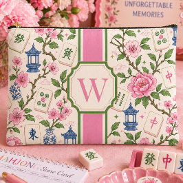 Chinoiserie Mahjong-Tasche Personalisiertes Monogr Zubehörtasche