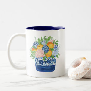 Chinoiserie Mandarinen Weihnachten Zweifarbige Tasse