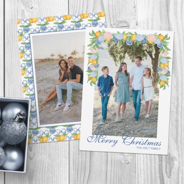 Chinoiserie Mandarins Foto Feiertagskarte (Von Creator hochgeladen)