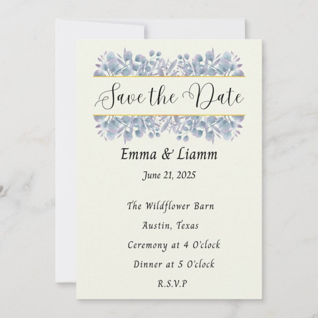 Chinoiserie Matching Save the Date Card Einladung (Vorderseite)
