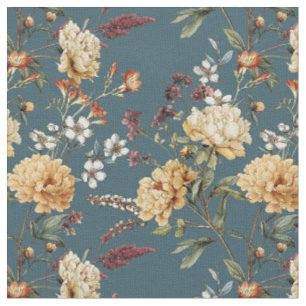 Chinoiserie melancholische Florale Wasserfarbe Bot Stoff