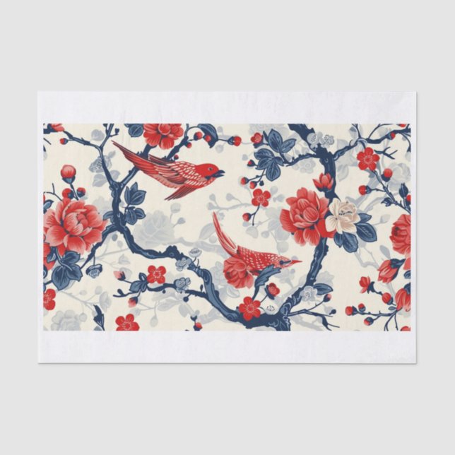 Chinoiserie Muster17 Seidenpapier (Vorderseite)