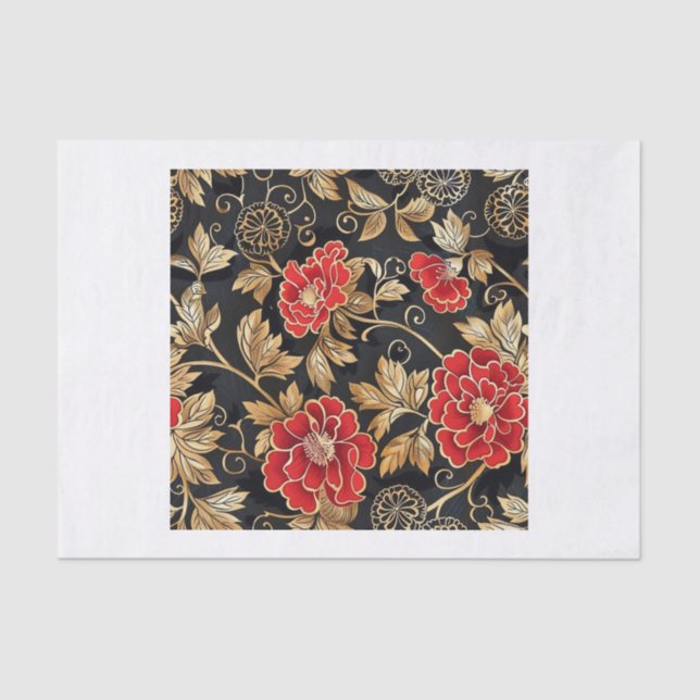 Chinoiserie Muster5 Seidenpapier (Vorderseite)