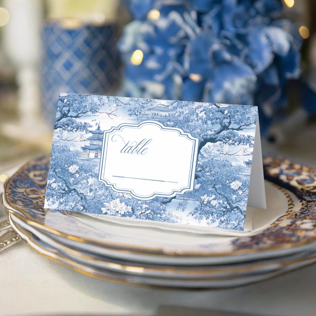 Chinoiserie Muster Wedding ID1094 Platzkarte (Von Creator hochgeladen)