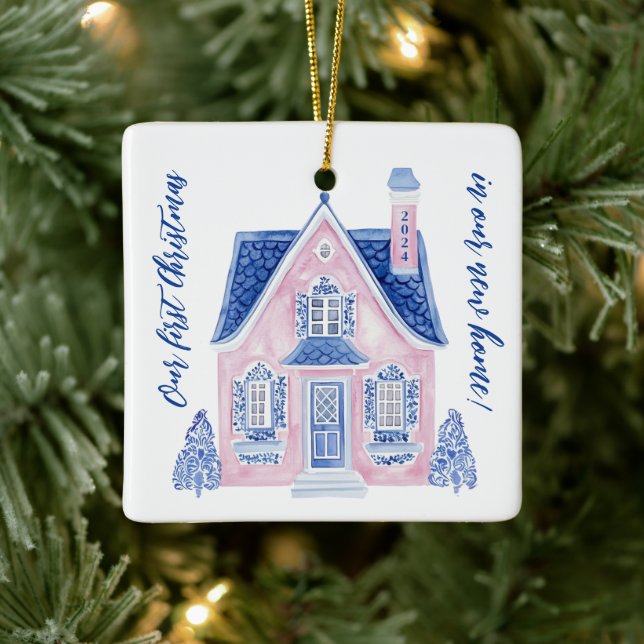 Chinoiserie New Zuhause New Orleans Club Keramikornament (Baum)