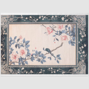 Chinoiserie Oriental Bird Kunst, Dichtung und Musi Seidenpapier