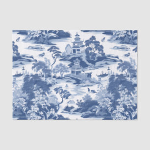 Chinoiserie Orientales Landschaftsbild Seidenpapier