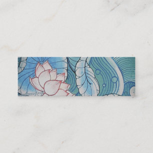 Chinoiserie-orientalisches rosa u. blaues mini visitenkarte