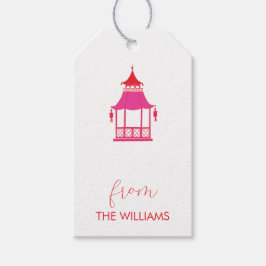 Chinoiserie Pagoda Custom Gift Tags Geschenkanhänger