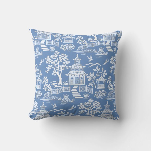 Chinoiserie Pagoda Kissen (Vorderseite)