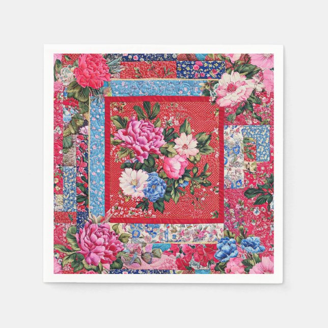 Chinoiserie Patchwork Floor Serviette (Vorderseite)