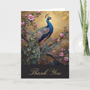 Chinoiserie Pfau Danke Karte
