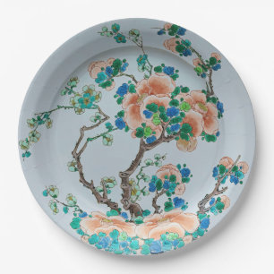 Chinoiserie-Pfirsichblüten-Attrappe-China Pappteller