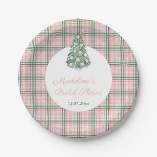 Chinoiserie Pink Green Christmas Polterabend Pappteller