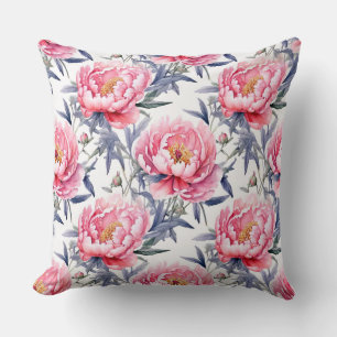 Chinoiserie Pink und White Peak Kissen