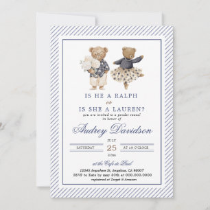 Chinoiserie Preppy Ralph Polo Bär Geschlecht Enthü Einladung