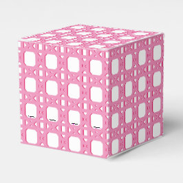 Chinoiserie-Rohrgitter in Rosa Geschenkschachtel