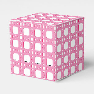 Chinoiserie-Rohrgitter in Rosa Geschenkschachtel