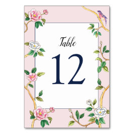 Chinoiserie Rosa Tischnummer