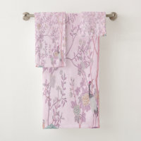 Chinoiserie rose 3 pièces Luxe