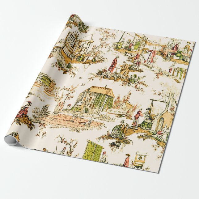 Chinoiserie Rustikale Decoupage Geschenkpapier (Ungerollt)