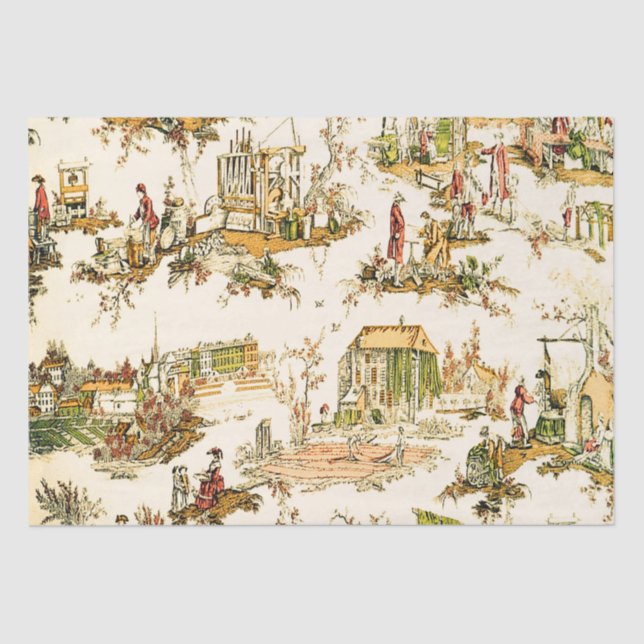 Chinoiserie Rustikale Decoupage Seidenpapier (Vorderseite)