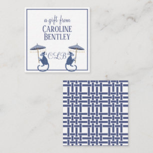 Chinoiserie Singes Monogrammes Cartes Cadeaux