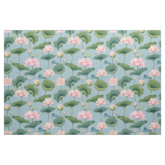 Chinoiserie Stil Lotus und Libelle Stoff (Yard (91,4 cm))