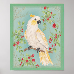 Chinoiserie Style Cockatoo Malerei Poster