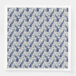 Chinoiserie Style Peacock Thema Hochzeit Napkins Serviette