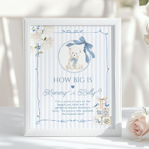Chinoiserie Teddybär Wie dick ist Mamas Bauch Poster