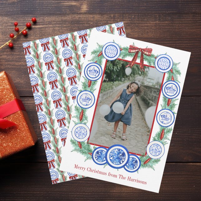 Chinoiserie Teller Garni Feiertagskarte (Von Creator hochgeladen)