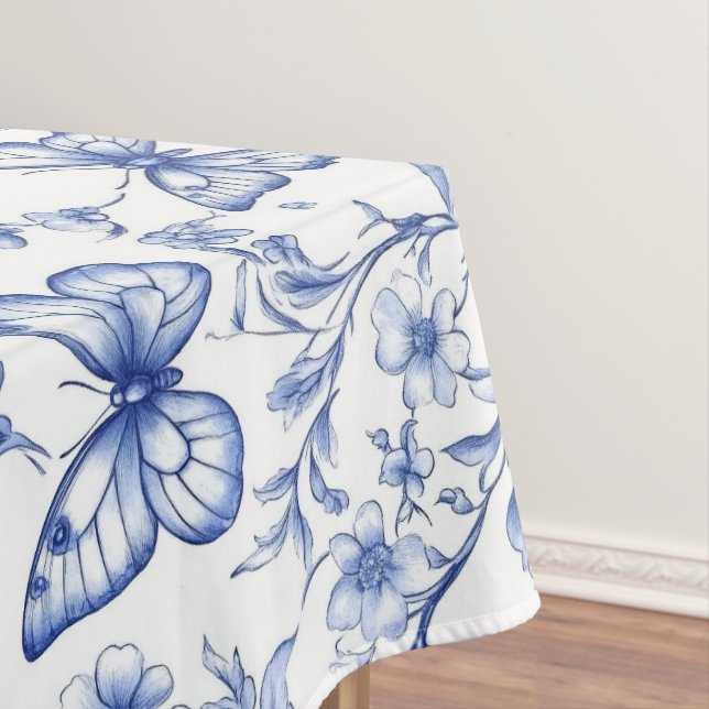 Chinoiserie Toile De Jouy Pattern Tischdecke (Beispiel)
