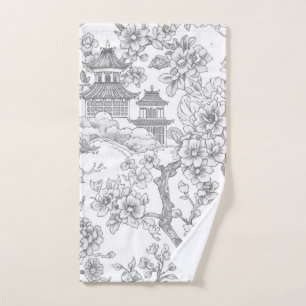 Chinoiserie Toile Dragon Fleur de Cerisier Ornemen