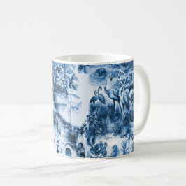 Chinoiserie-Toilette, blaue Weide, blaue China Kaffeetasse