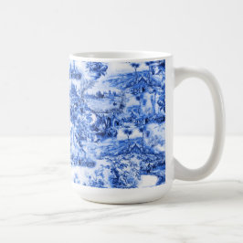 Chinoiserie-Toilette, blaue Weide, blaue China Kaffeetasse