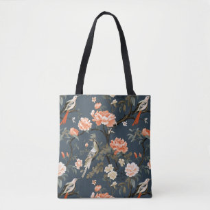 Chinoiserie über Denim Blue Tasche