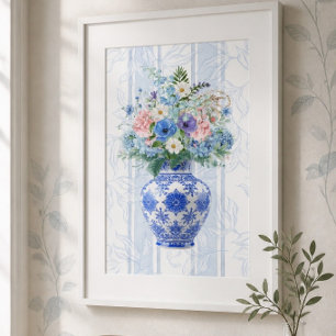 Chinoiserie-Vase-Aquarell Poster