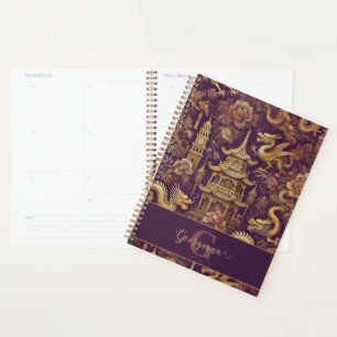 Chinoiserie Victorienne Personalisée Purple & Gold