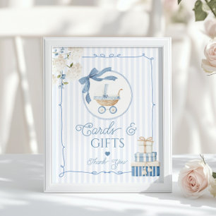 Chinoiserie Vintage-Kutsche Karten und Geschenke Poster