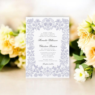 Chinoiserie Vintage Rose Botanische Hochzeit Einladung
