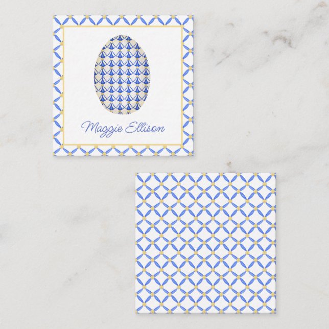 Chinoiserie Watercolor Chic Eggs Geschenkenke Unte Mitteilungskarte (Vorne/Hinten)